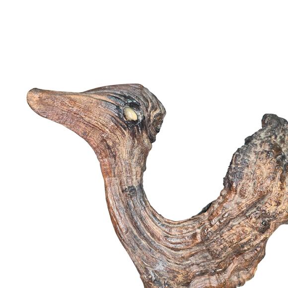 VINTAGE FOLK ART HANDCRAFTED BIRD ROOSTER WOOD DRIFTWOOD.ART DECOR ONE OF A KIND - Picture 2 of 6